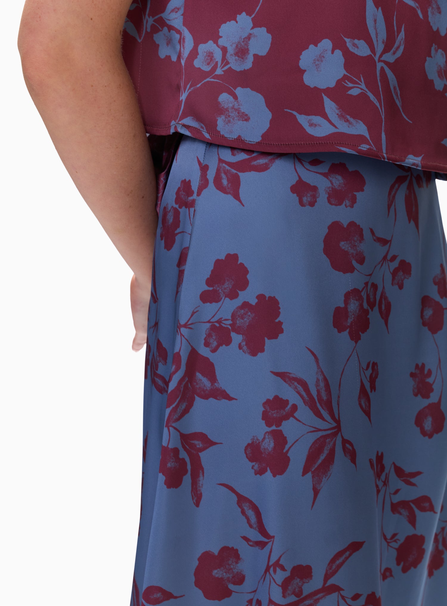  Vivian Circle Skirt in Cornflower/Plum Multi by Rebecca Taylor