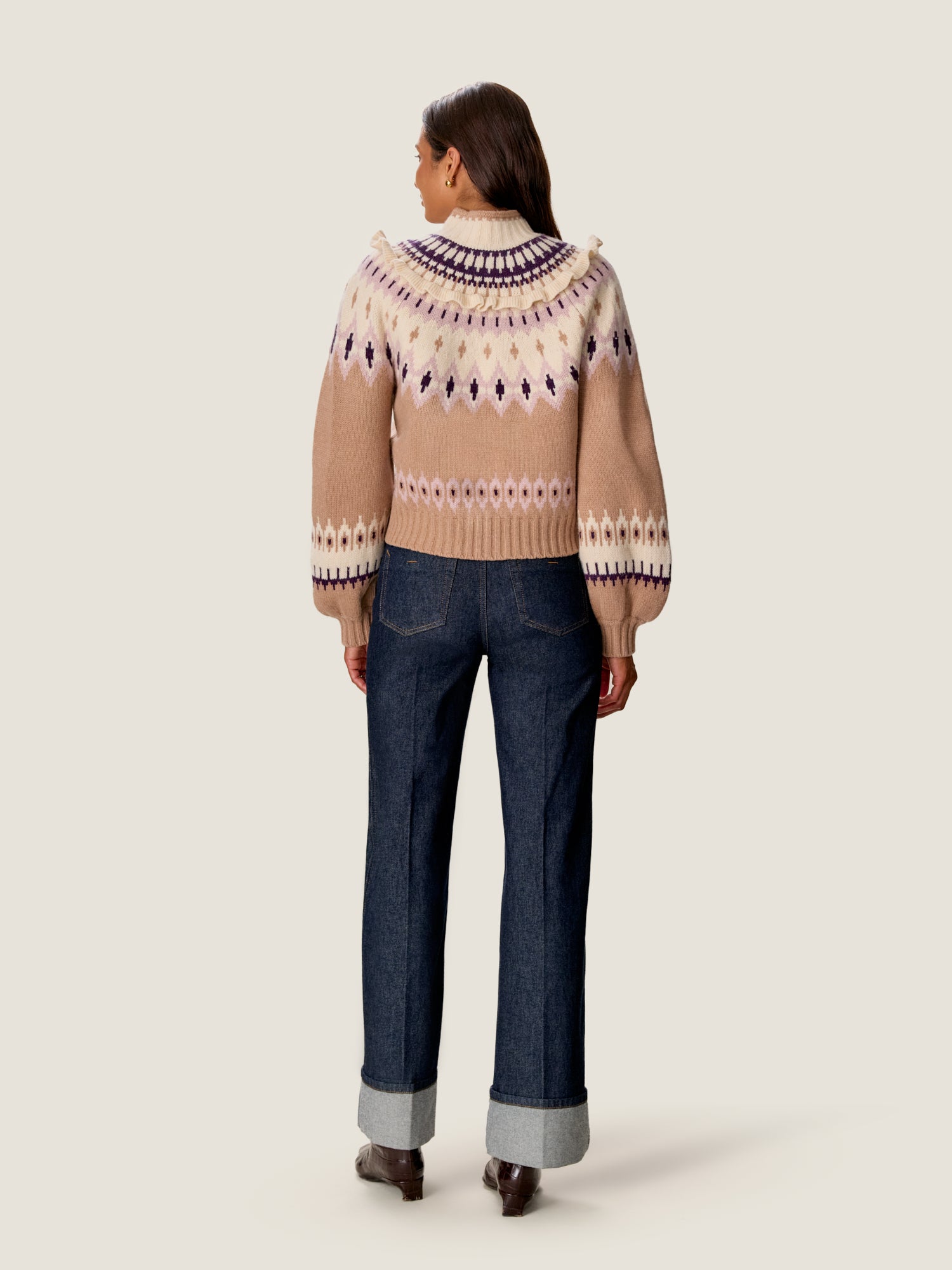  Allie Fair Isle Sweater in Cedar Fair Isle by Rebecca Taylor