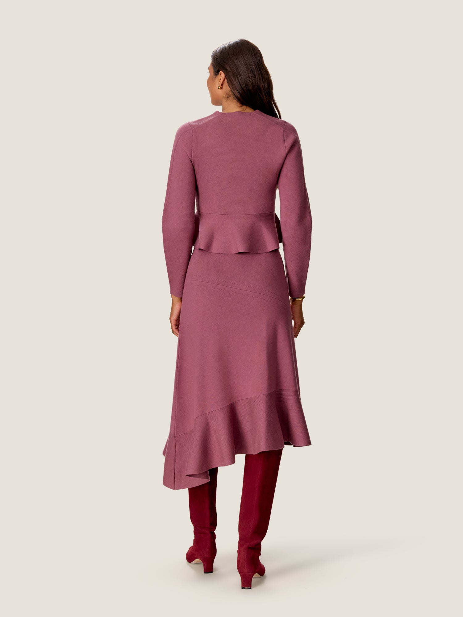 Jocelyn Asymmetrical Sweater Skirt in Soft Plum by Rebecca Taylor