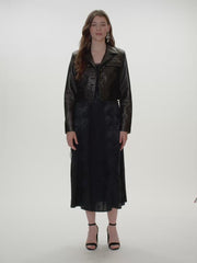 Piper Crop Leather Jacket