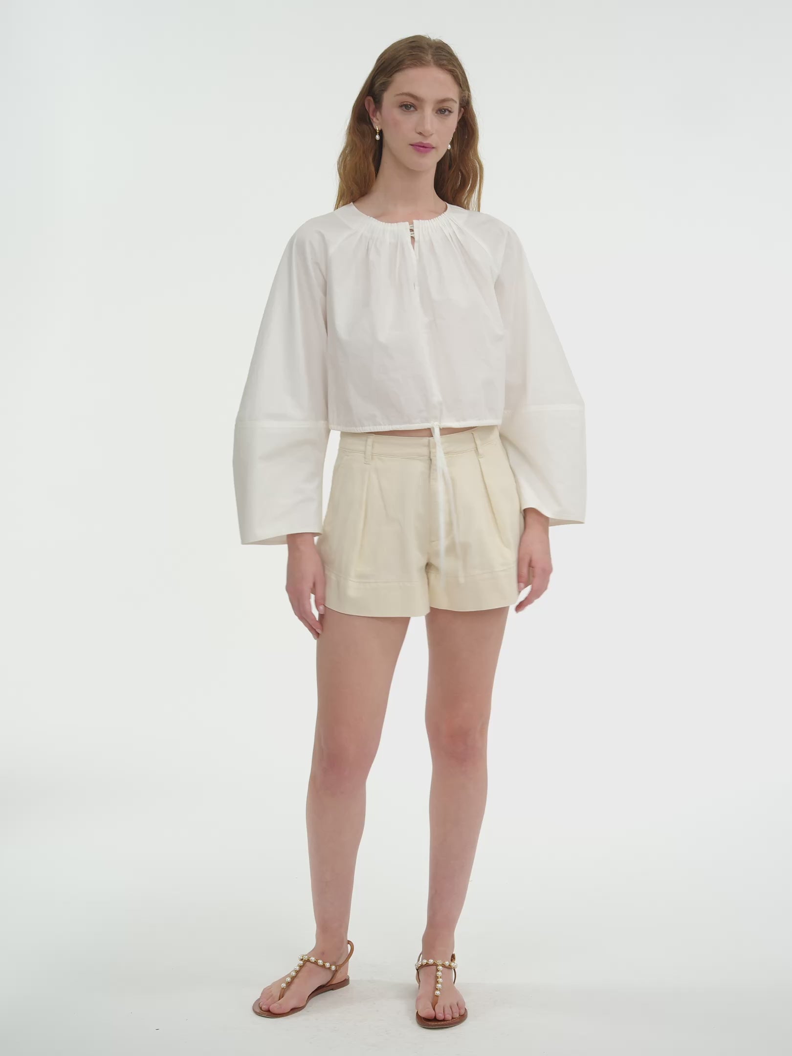 Brielle Cropped Poplin Top