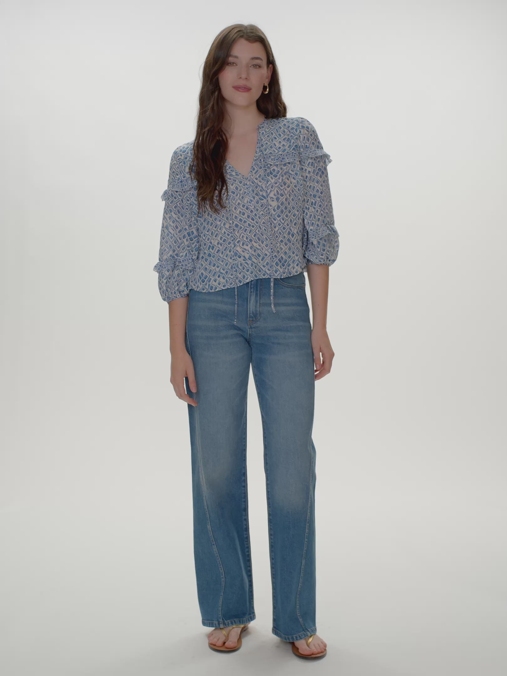 Charlotte Print Mix Blouse