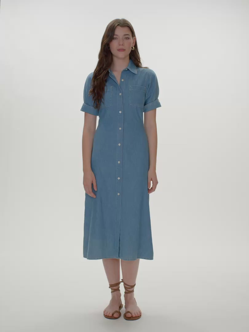 Victoria Chambray Shirt Dress