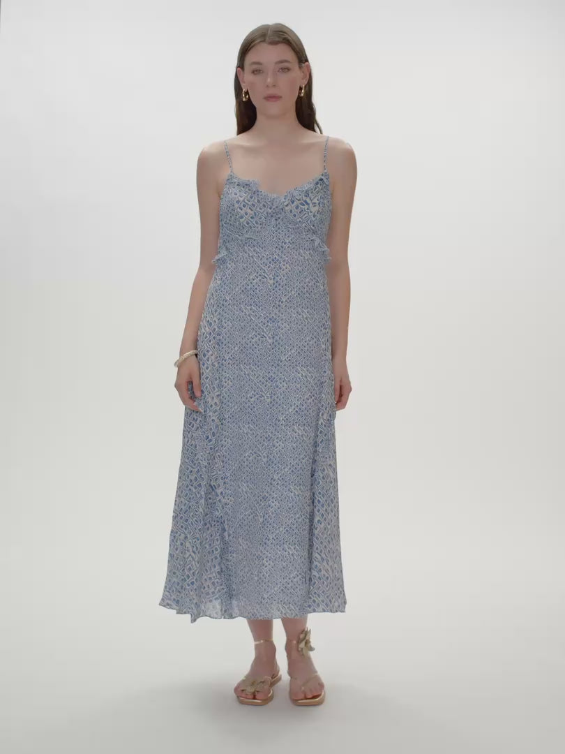 Olivia Print Mix Slip Dress