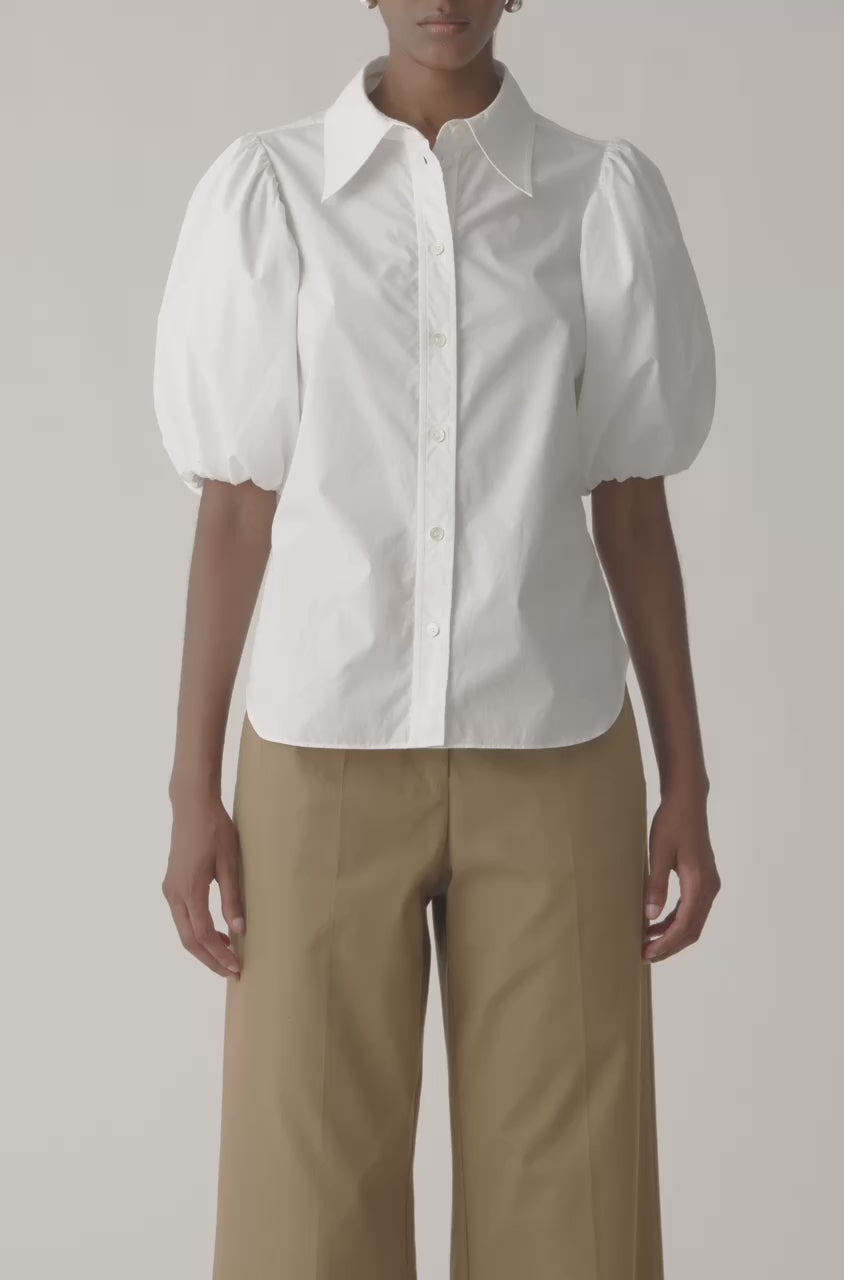 Puff Sleeve Button Down Shirt