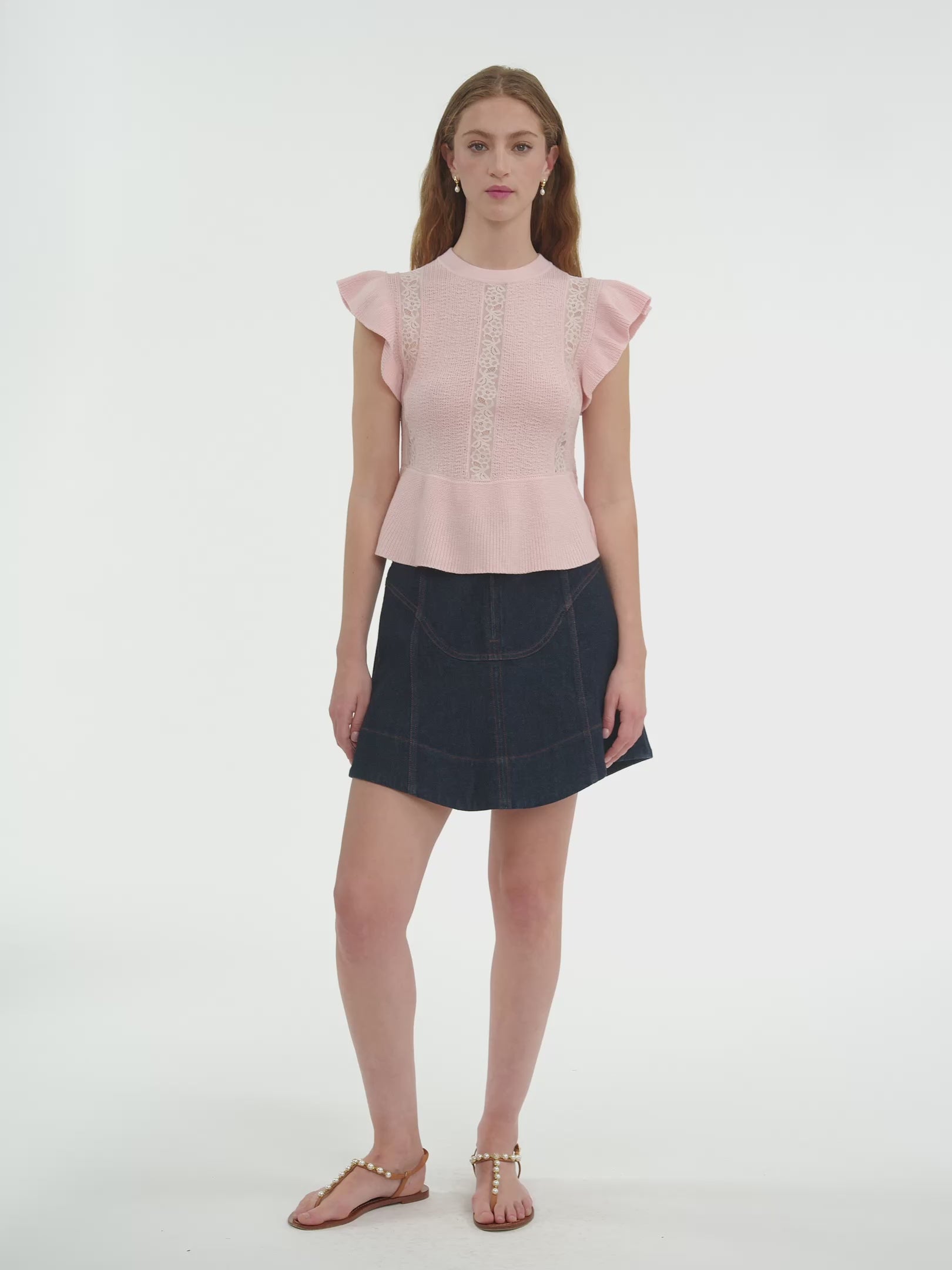 Rhea Lace Knit Sweater