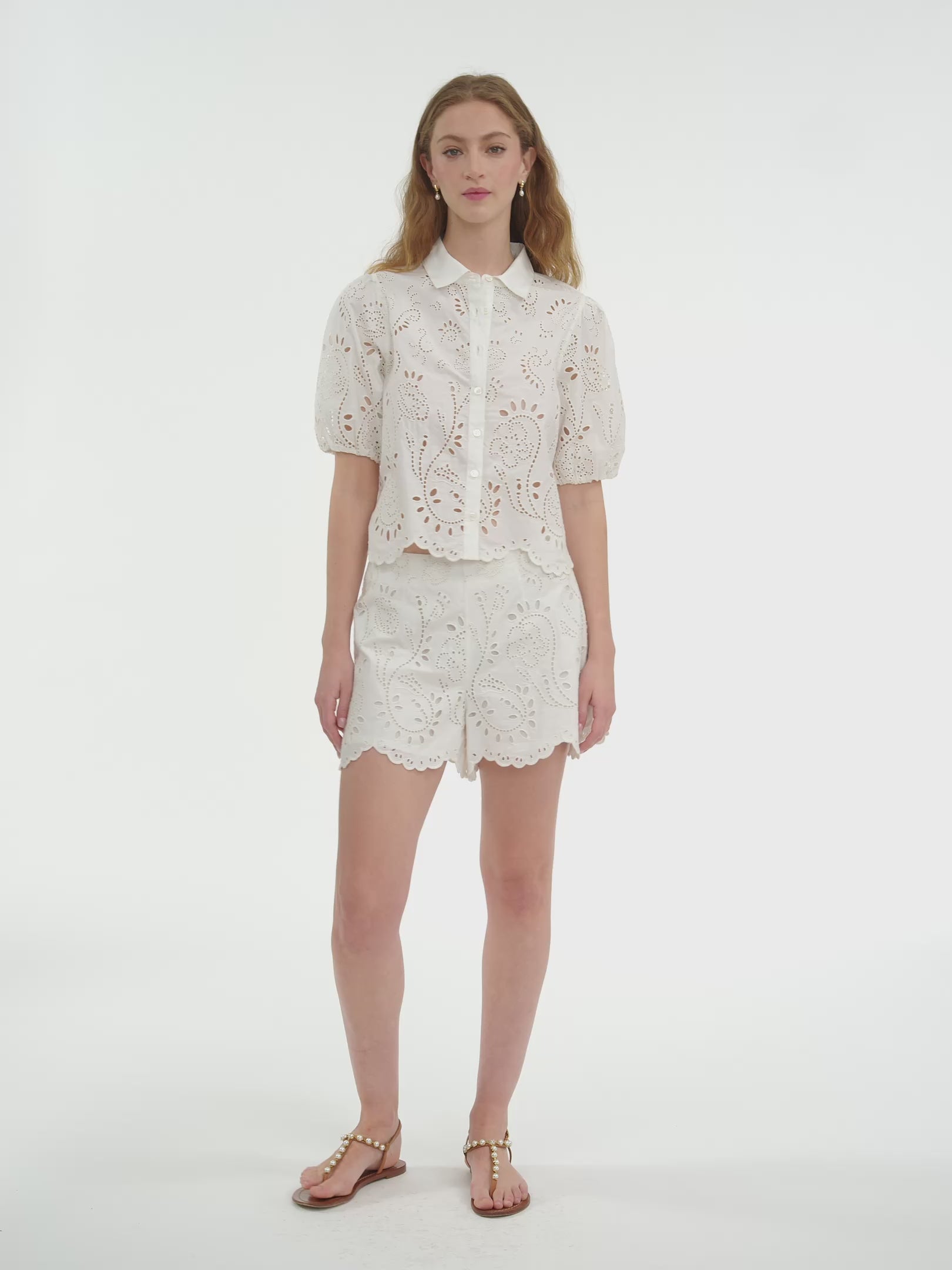 Brielle Poplin Eyelet Short