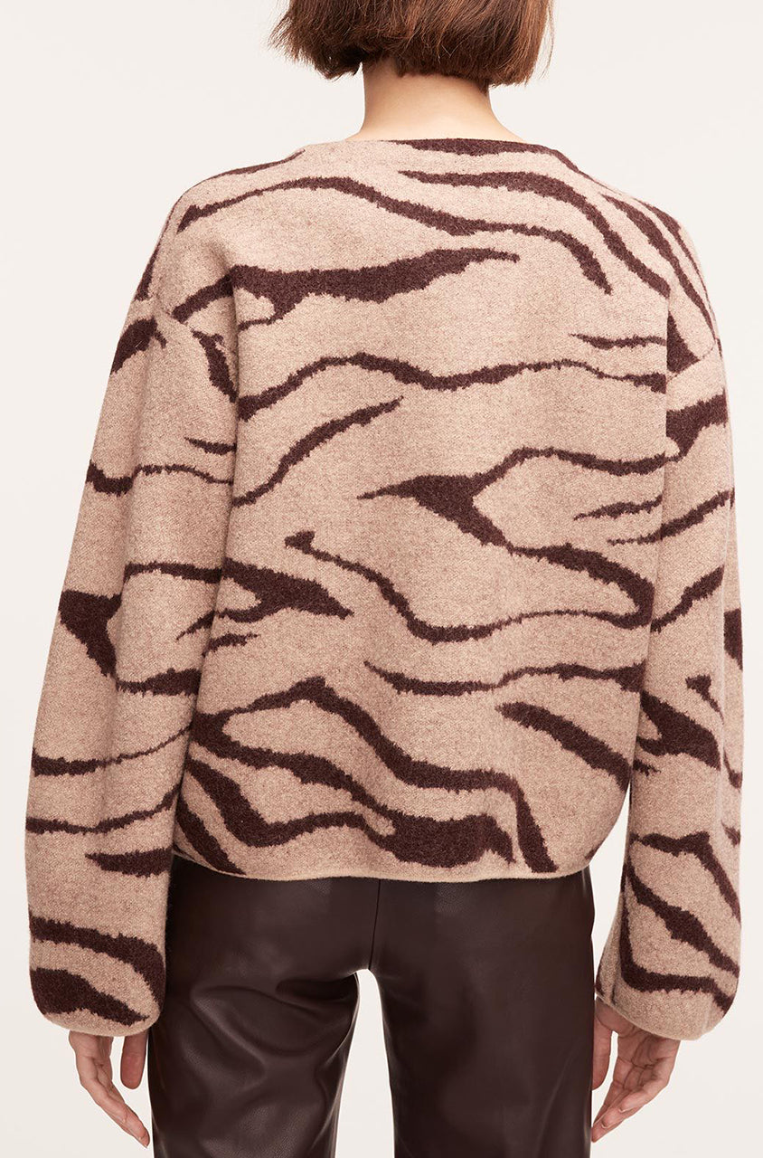  Zebra Jacquard Cropped Jacket in Zebra Port Combo by Rebecca Taylor