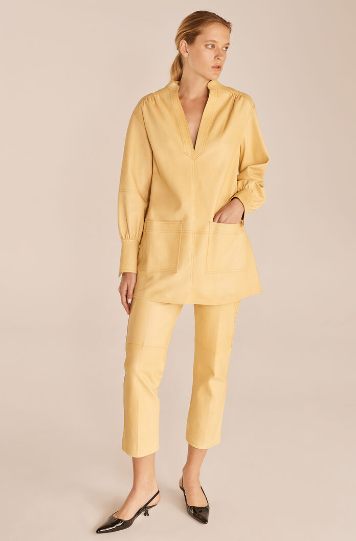  Leather Tunic in Palomino by Rebecca Taylor
