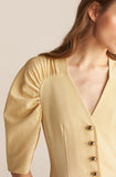 Long Sleeve Faille Dress