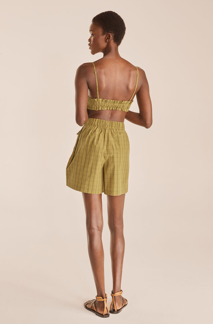  Plaid Skort in Mini Plaid Olive Combo by Rebecca Taylor