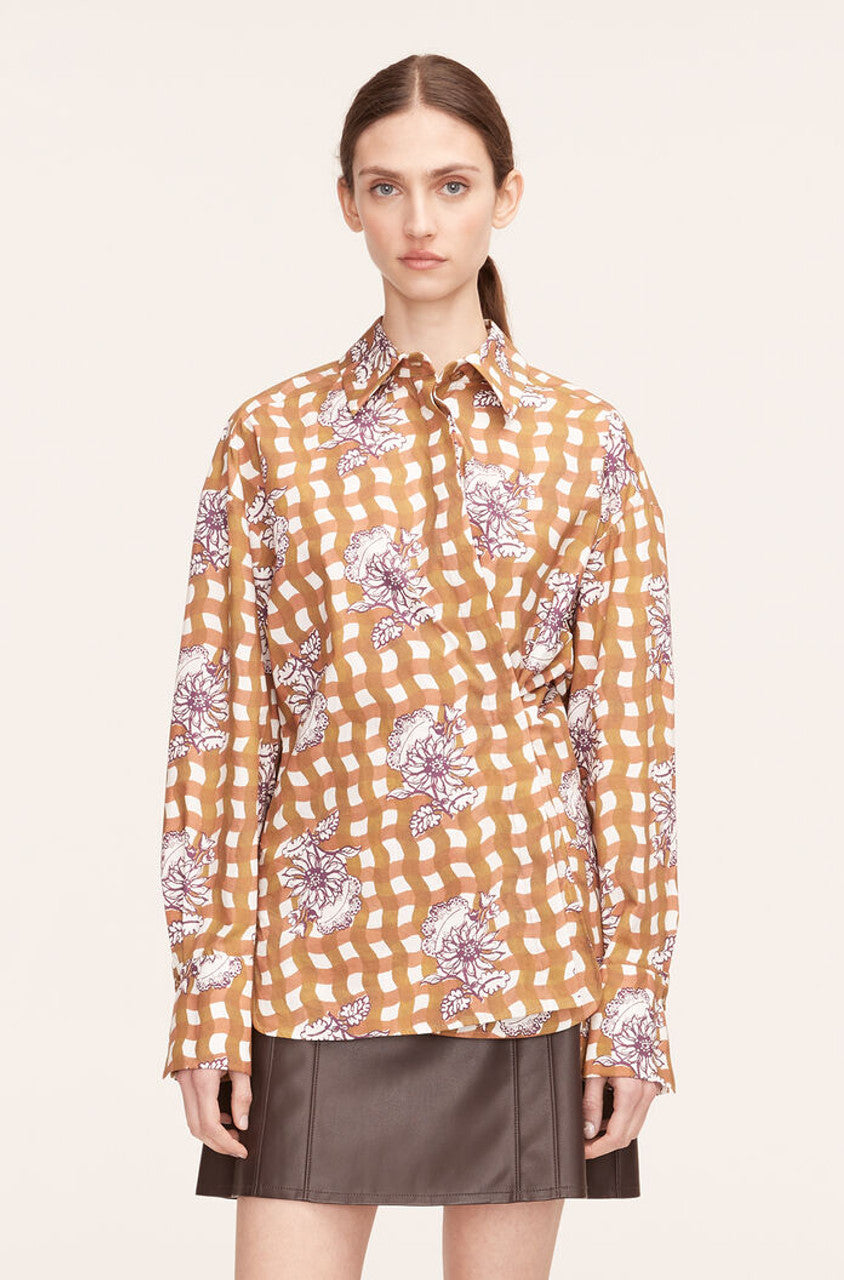  Gingham Daisy Button Down in Gingham Daisey Toffee Combo by Rebecca Taylor