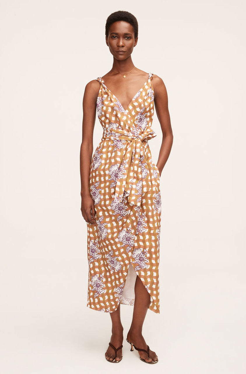 Gingham Daisey Toffee Combo Gingham Daisy Whisper Dress - Rebecca