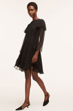 Ruffle Silk Chiffon Dress