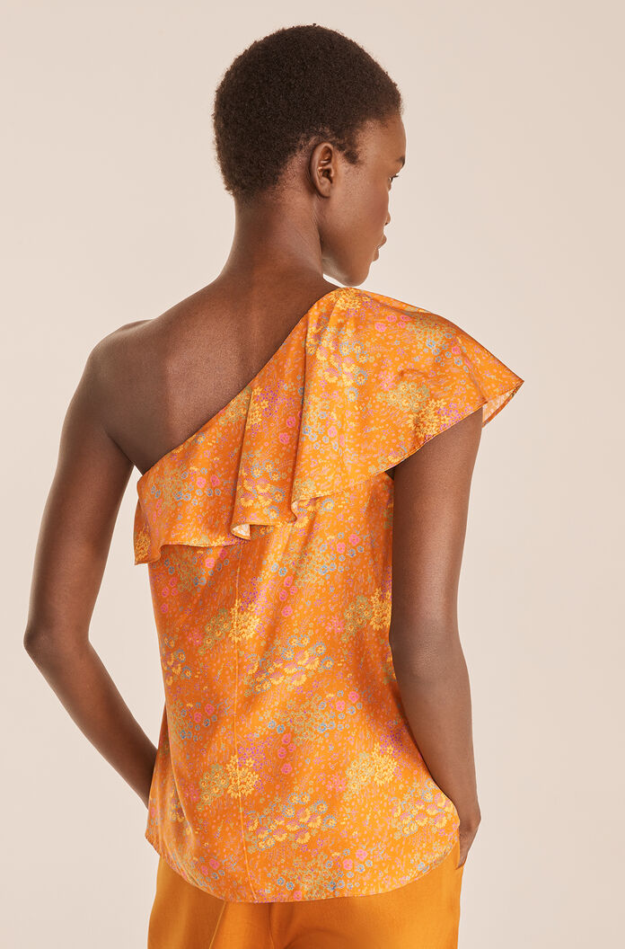  Isabelle Top in Isabelle Fleur Burnt Orange Combo by Rebecca Taylor
