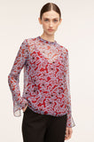 Vera Fleur Mock Neck Shell Blouse