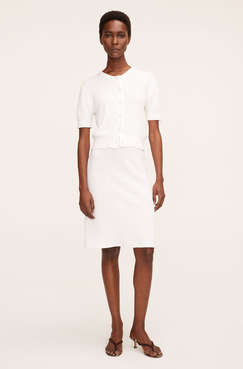  Mini Bouclé Skirt in Blanc by Rebecca Taylor