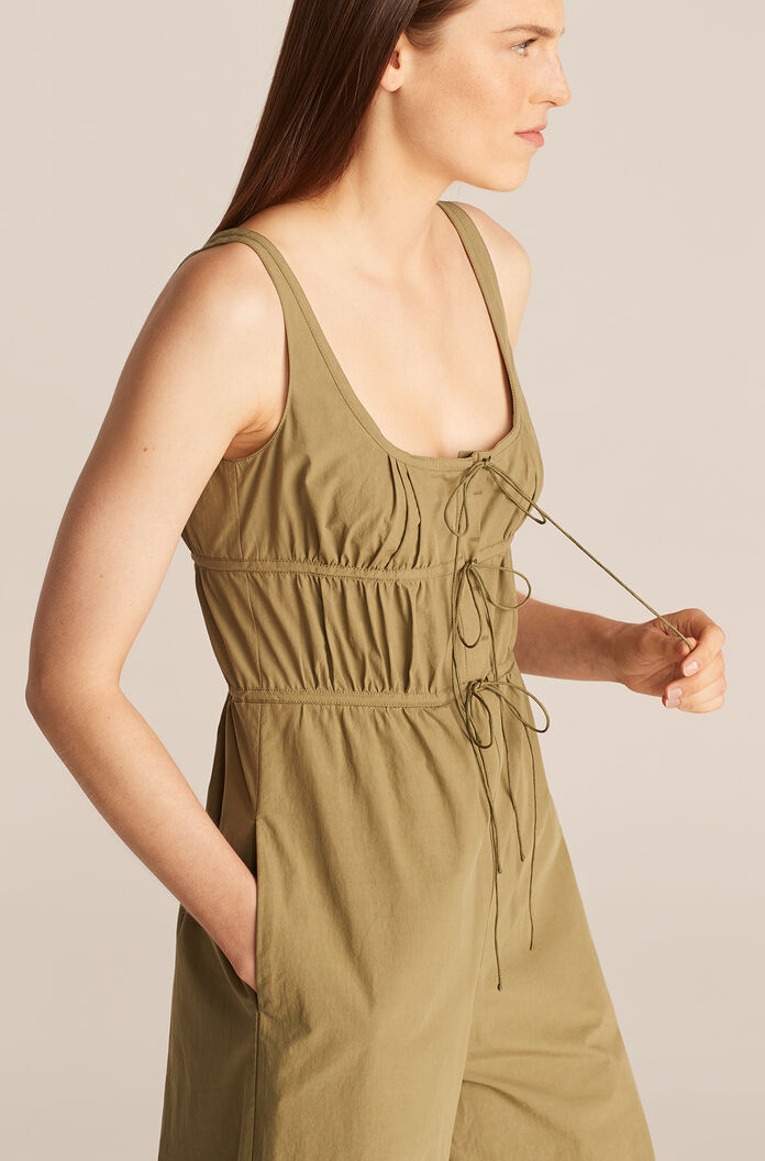 Full-Length Poplin Romper