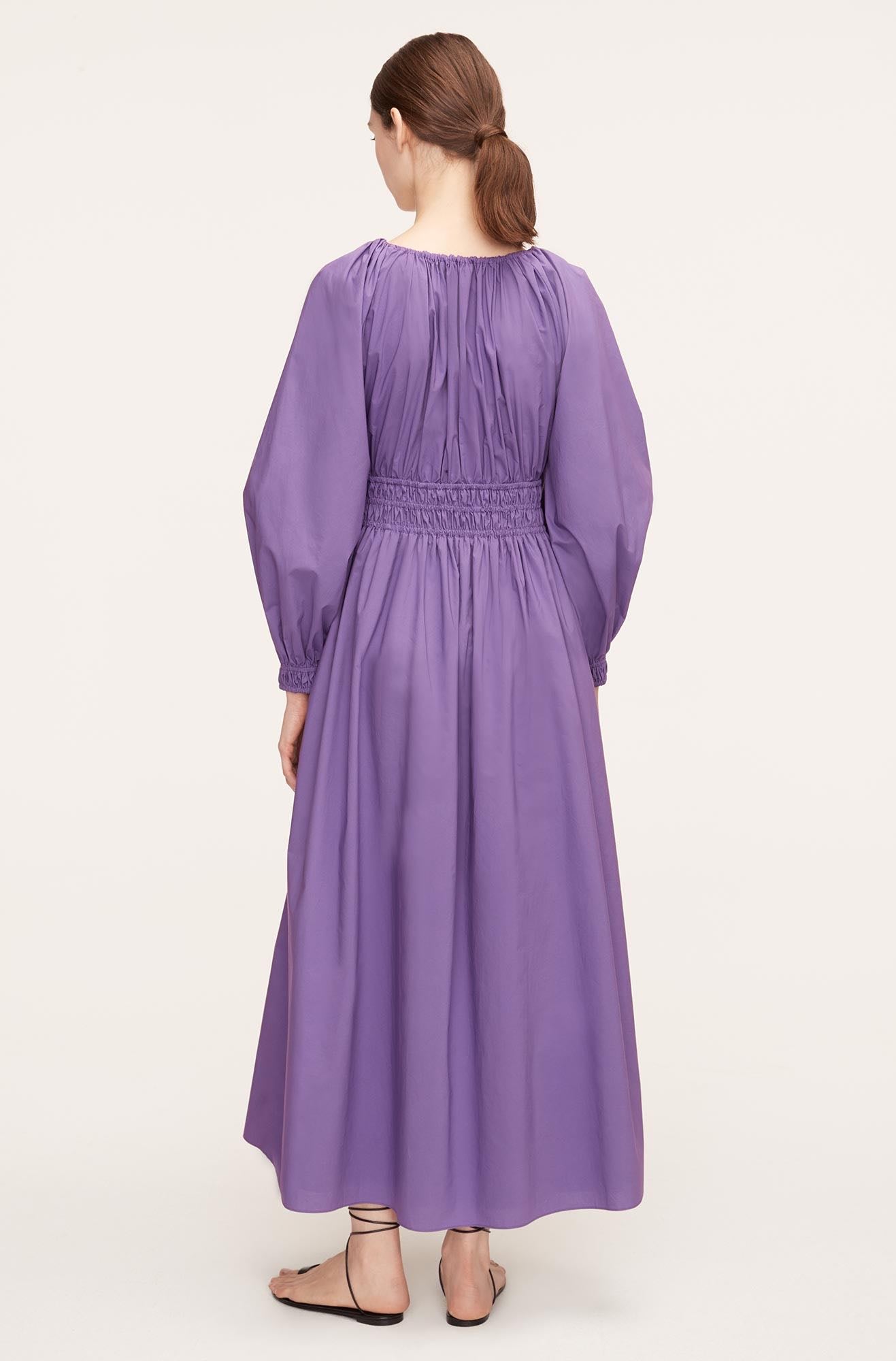 smocked waist dress long sleeve Rebecca Taylor Foxglove Poplin Smocked Waist Dress | Fox Glove