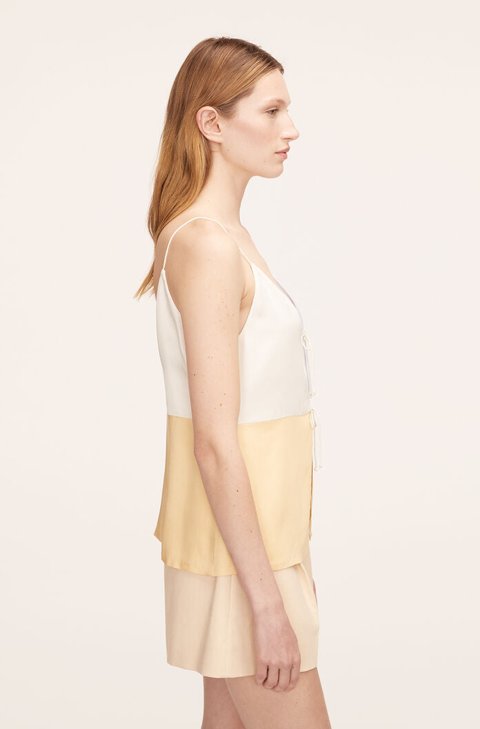  Color-Blocked Twill Camisole in Colorblock Sorbet Combo by Rebecca Taylor