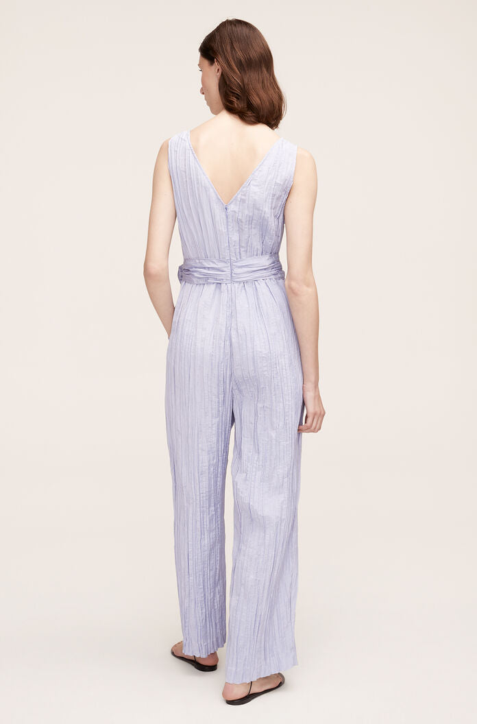  Tie Front Jumpsuit in Soft Periwinkle by Rebecca Taylor