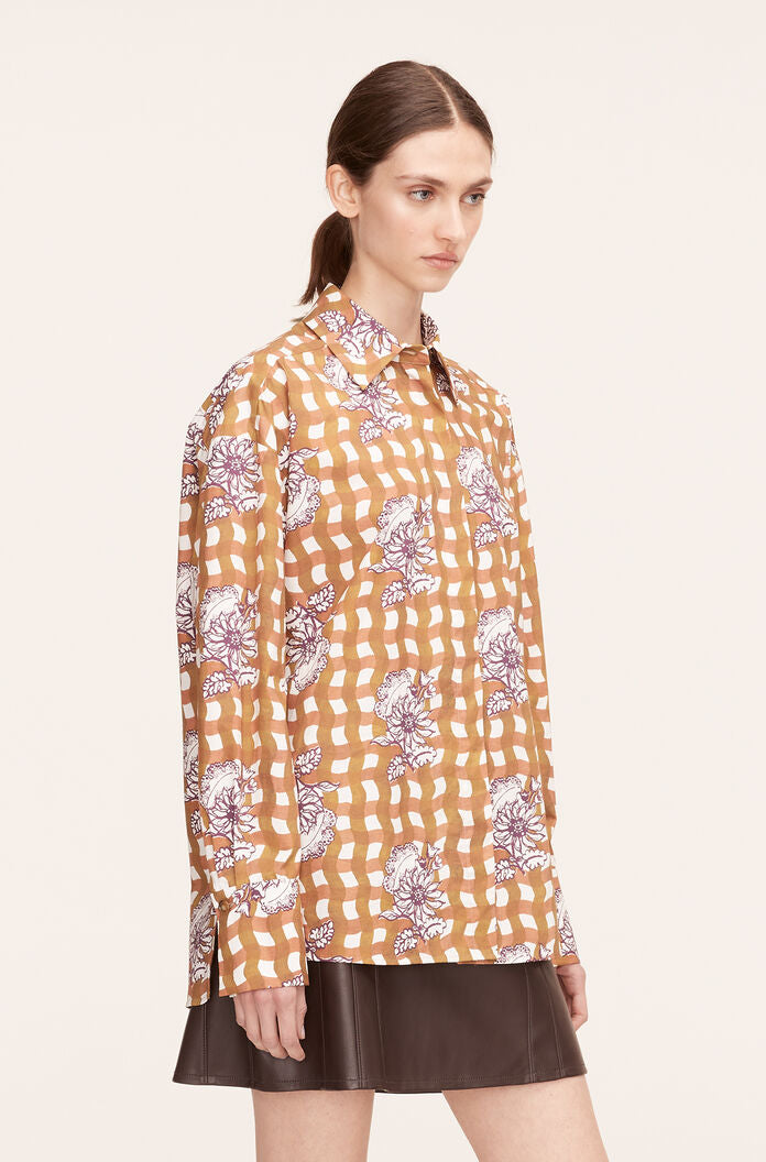 Gingham Daisy Button Down in Gingham Daisey Toffee Combo by Rebecca Taylor