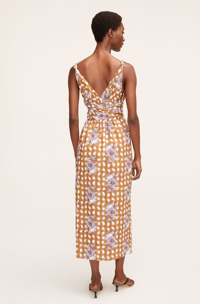  Gingham Daisy Whisper Dress in Gingham Daisey Toffee Combo by Rebecca Taylor