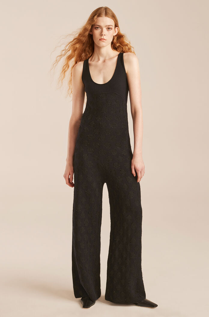  Doily Jumpsuit in Black by Rebecca Taylor
