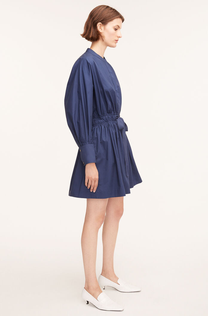  Poplin Long Sleeve Romper in Royal Blue by Rebecca Taylor
