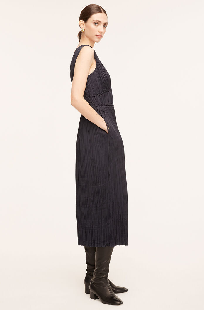  Button Front Dress in Dark Navy by Rebecca Taylor