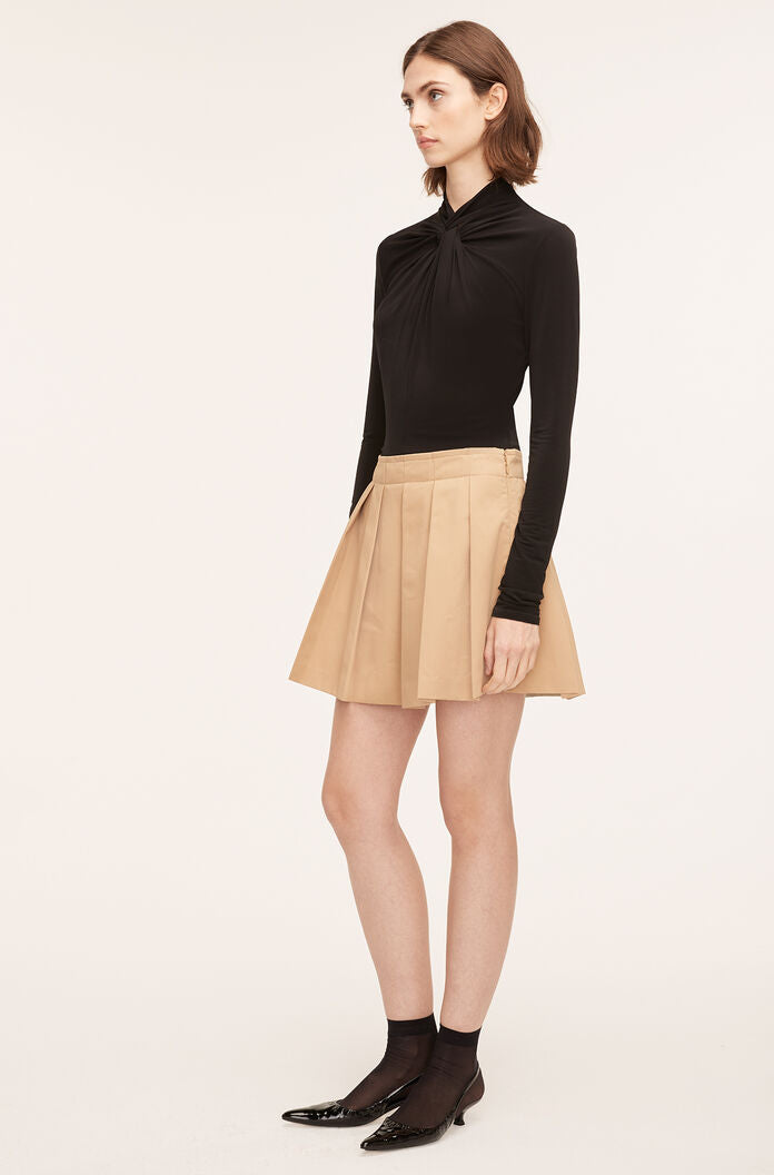  Military Cotton Mini Skirt in Khaki by Rebecca Taylor