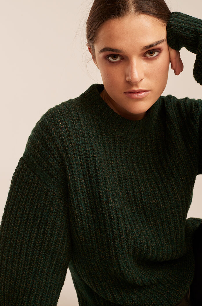  Tweed Crew in Forest Tweed by Rebecca Taylor