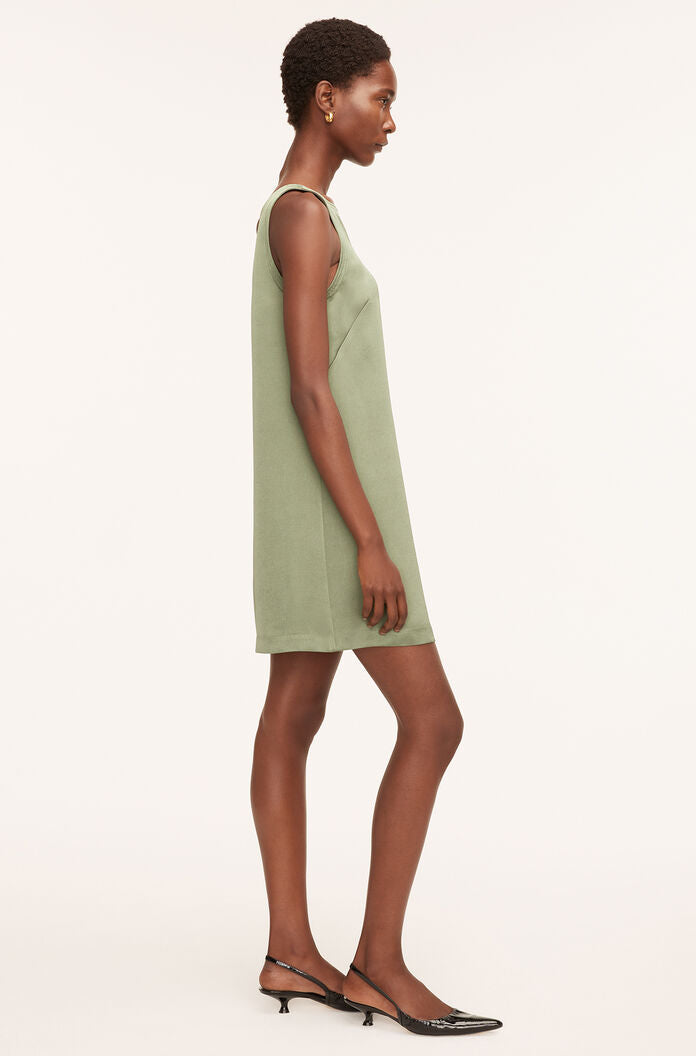  Heavy Satin Shift Dress in Foliage by Rebecca Taylor