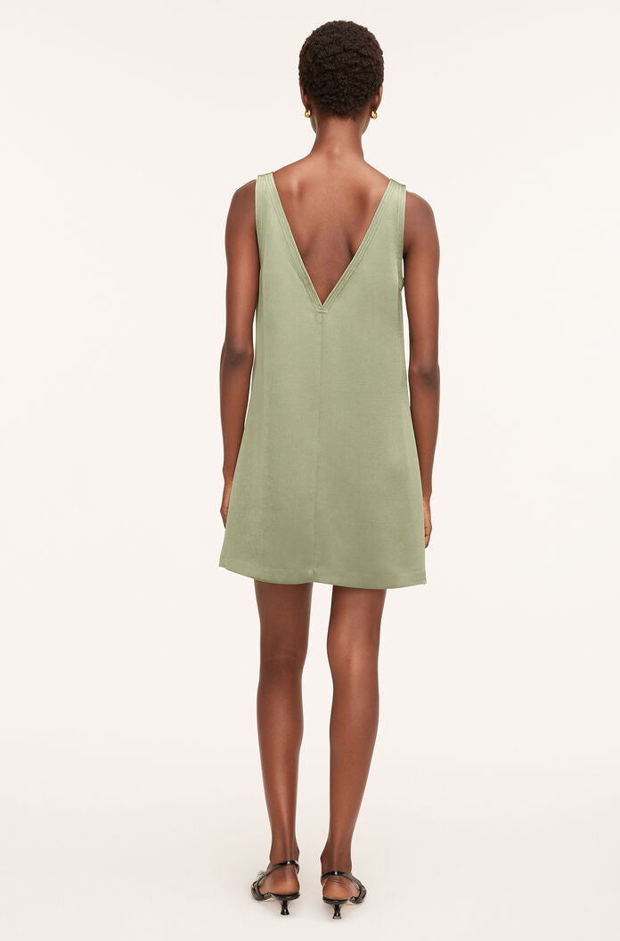  Heavy Satin Shift Dress in Foliage by Rebecca Taylor