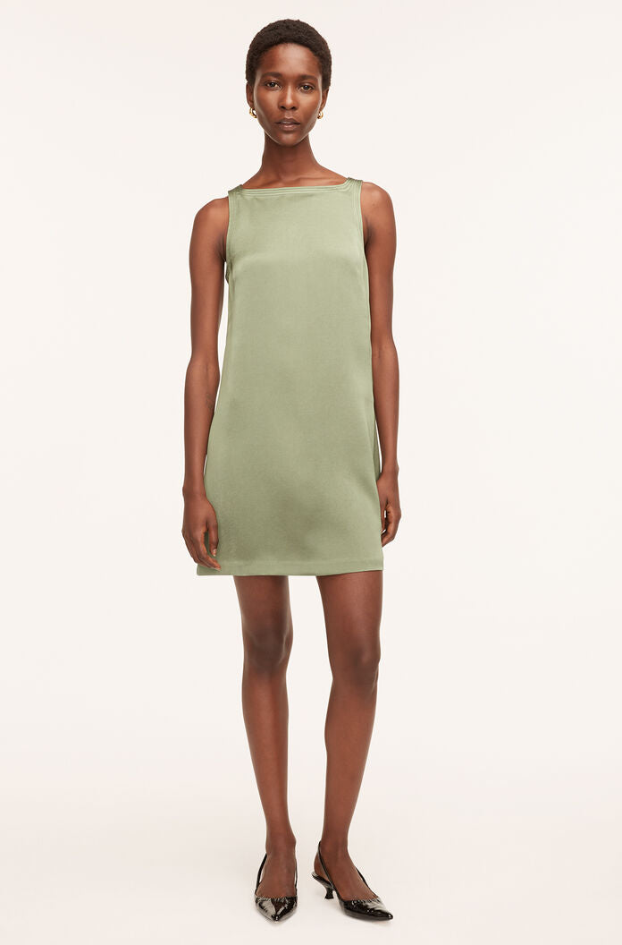  Heavy Satin Shift Dress in Foliage by Rebecca Taylor
