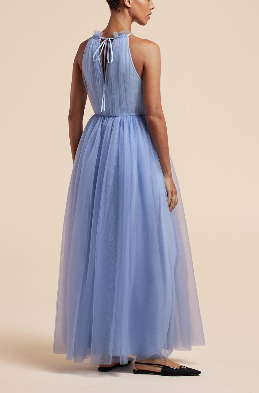  Tulle Halter Neck Gown in Hydrangea by Rebecca Taylor