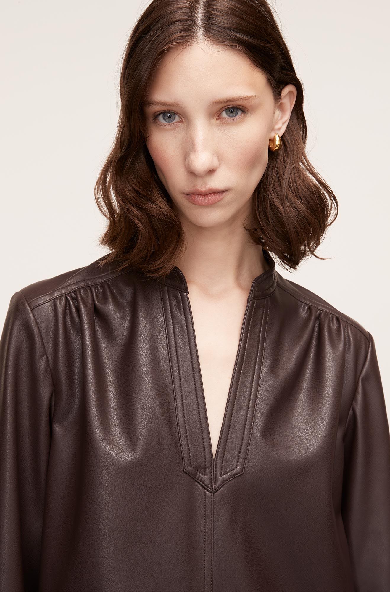  Vegan Tunic Dress in Walnut by Rebecca Taylor
