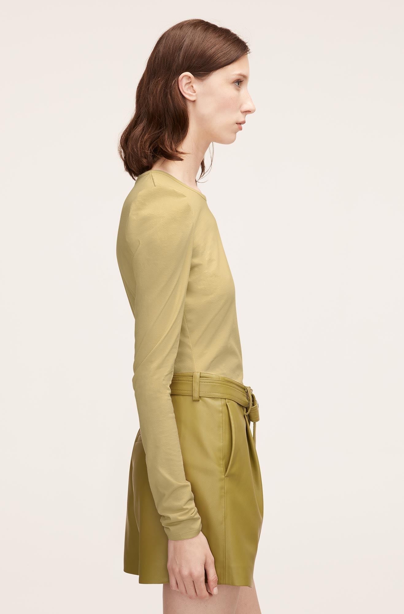  Ruched Ls Top in Manzanilla by Rebecca Taylor