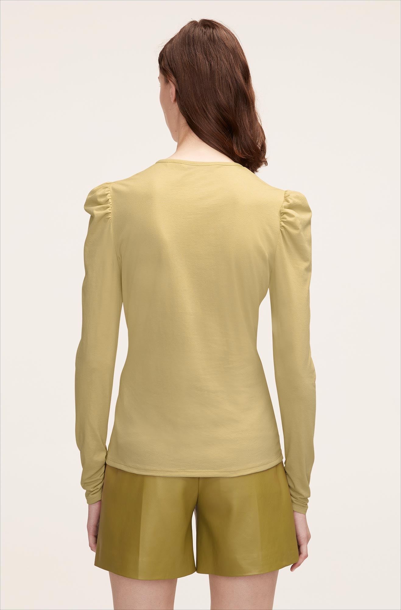  Ruched Ls Top in Manzanilla by Rebecca Taylor