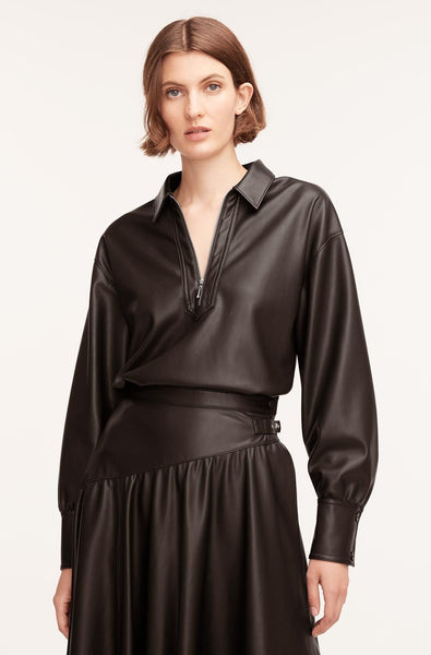 rebecca taylor vegan leather wrap dress Rebecca Taylor Blue Vegan Leather 3/4 Sleeve Wrap Dress Size 10