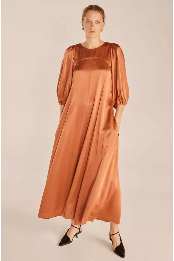  Open Back Dress in Auburn by Rebecca Taylor